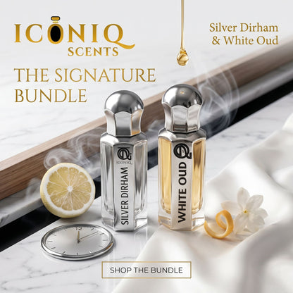White Oud & Silver Dirham – Arabic Attar Bundle (12ml + 12ml)